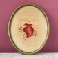 Antique Sacred Heart Painting on Silk