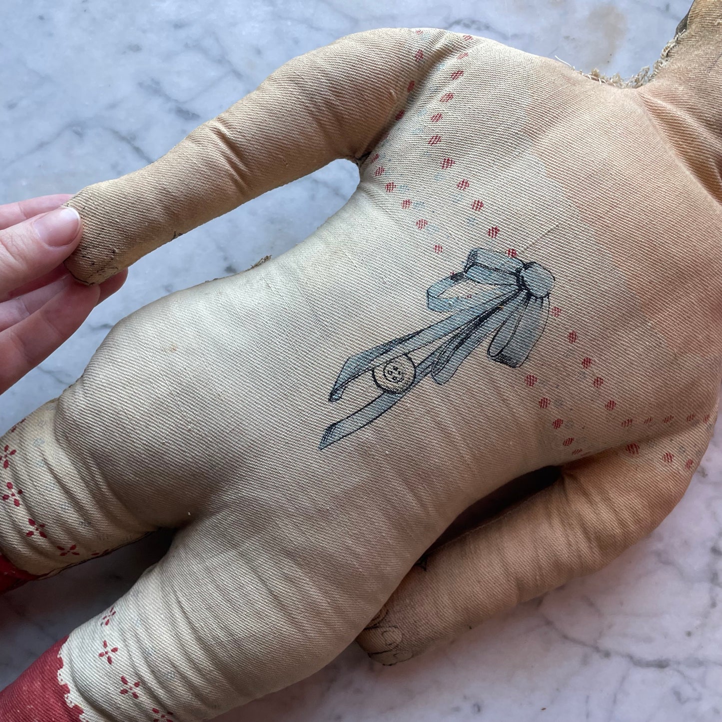 Antique Printed Fabric Doll