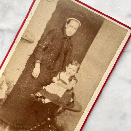 Victorian Mourning Carte de Visite | Widow & Baby