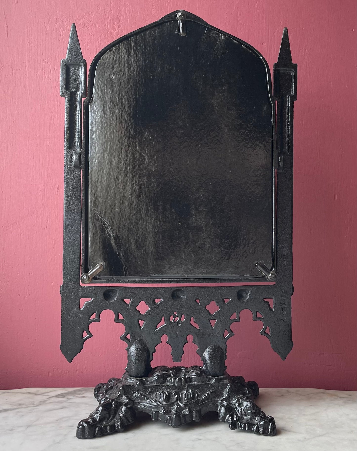 Gothic Revival Cast Iron Vanity Mirror