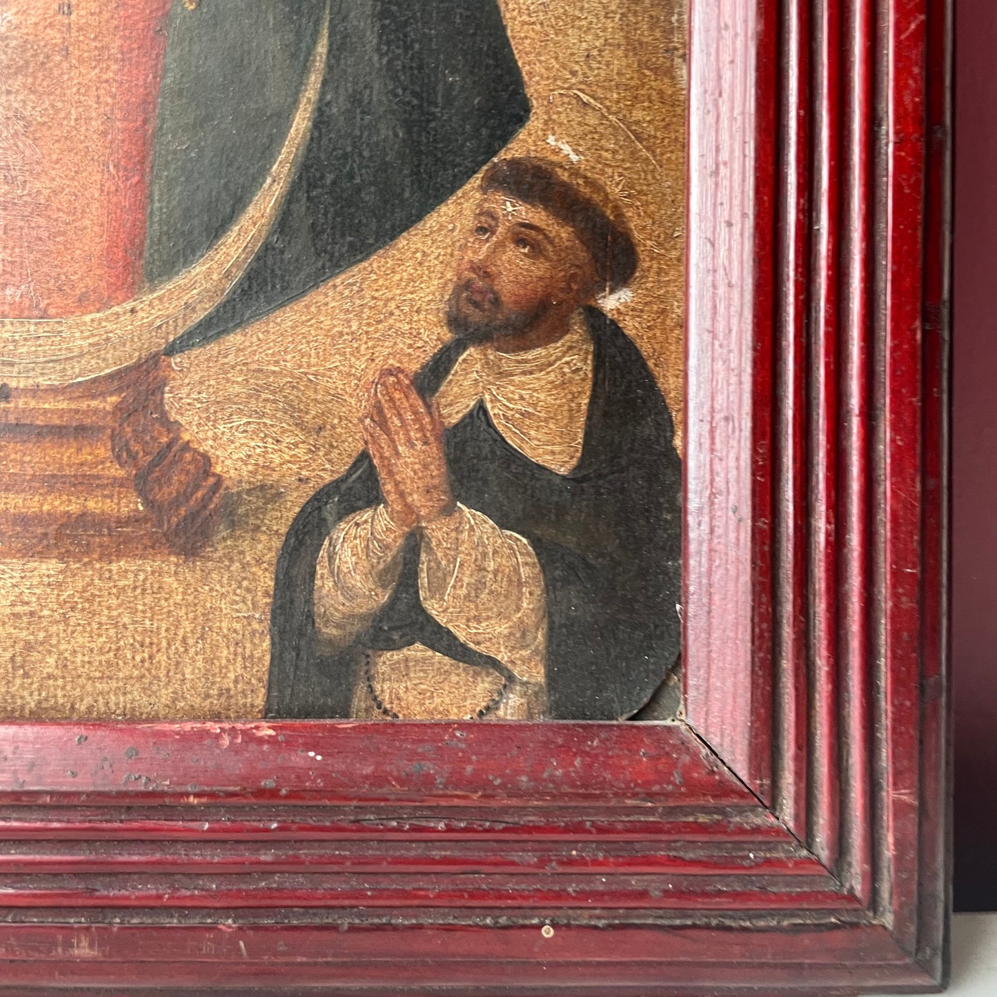 Our Lady of the Rosary | Antique Spanish Colonial Retablo
