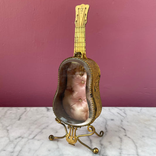 Antique Palais Royal Guitar Shaped Watch Holder
