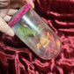 Antique Wax Rose under Glass Dome