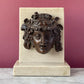 Vintage Mascaron Alabaster Bookends