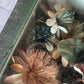 Victorian Shadow Box with Cloth Flowers