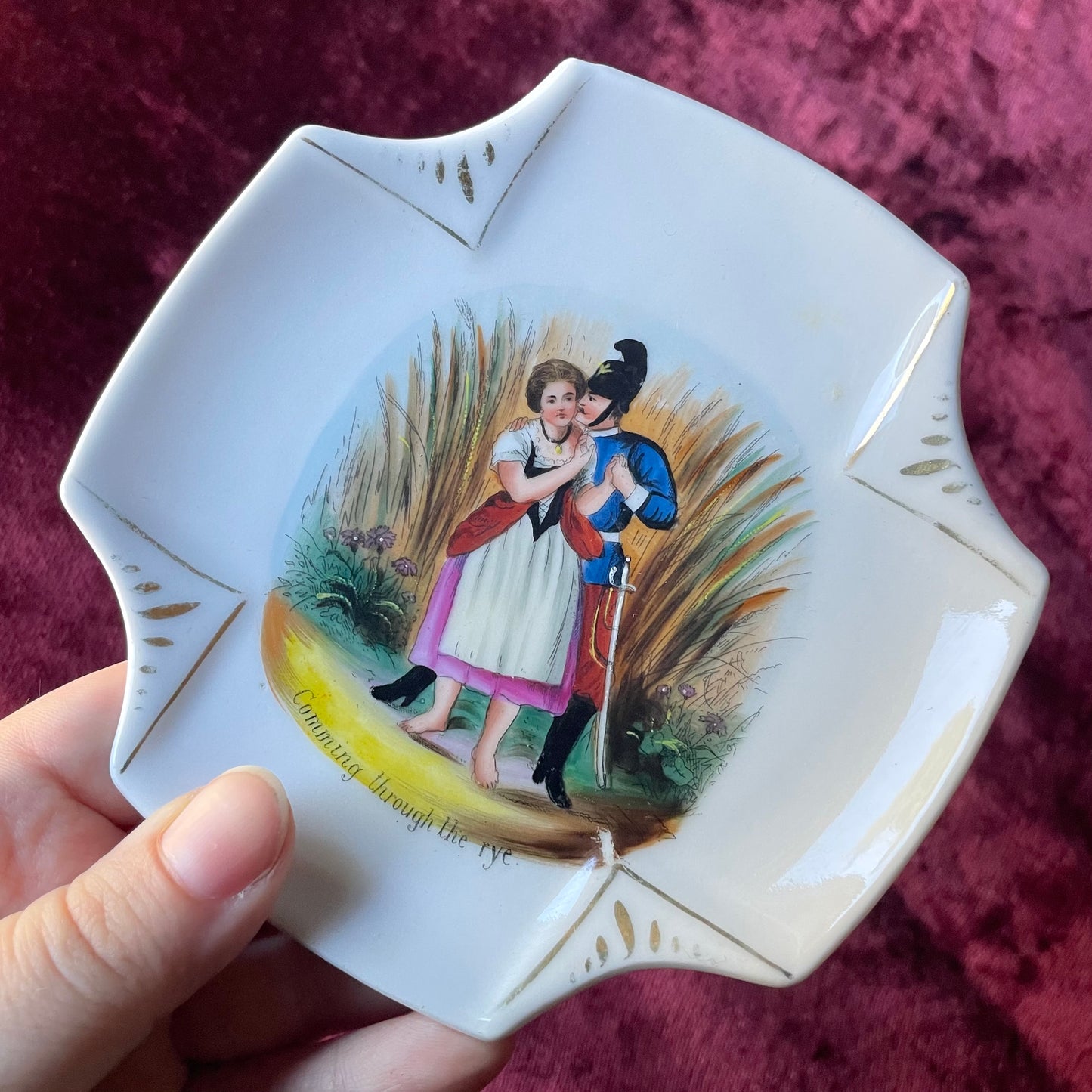 Coming through the Rye | Antique Erotic Novelty Dish