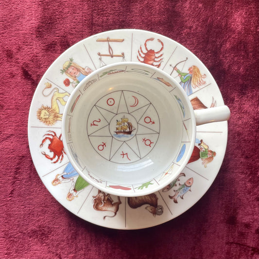 Vintage Fortune Telling Tea Cup & Saucer | Royal Kendal