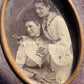 Victorian Tintype Photo of Two Women in Velvet Frame | Sapphic Interest