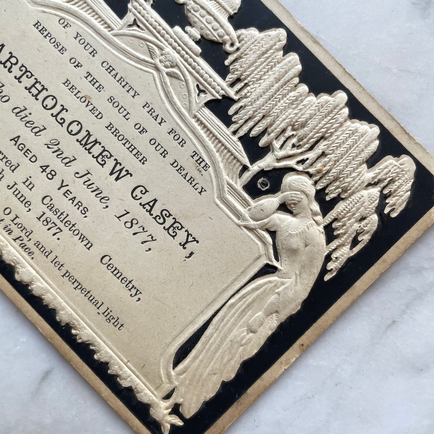 Victorian Mourning Card