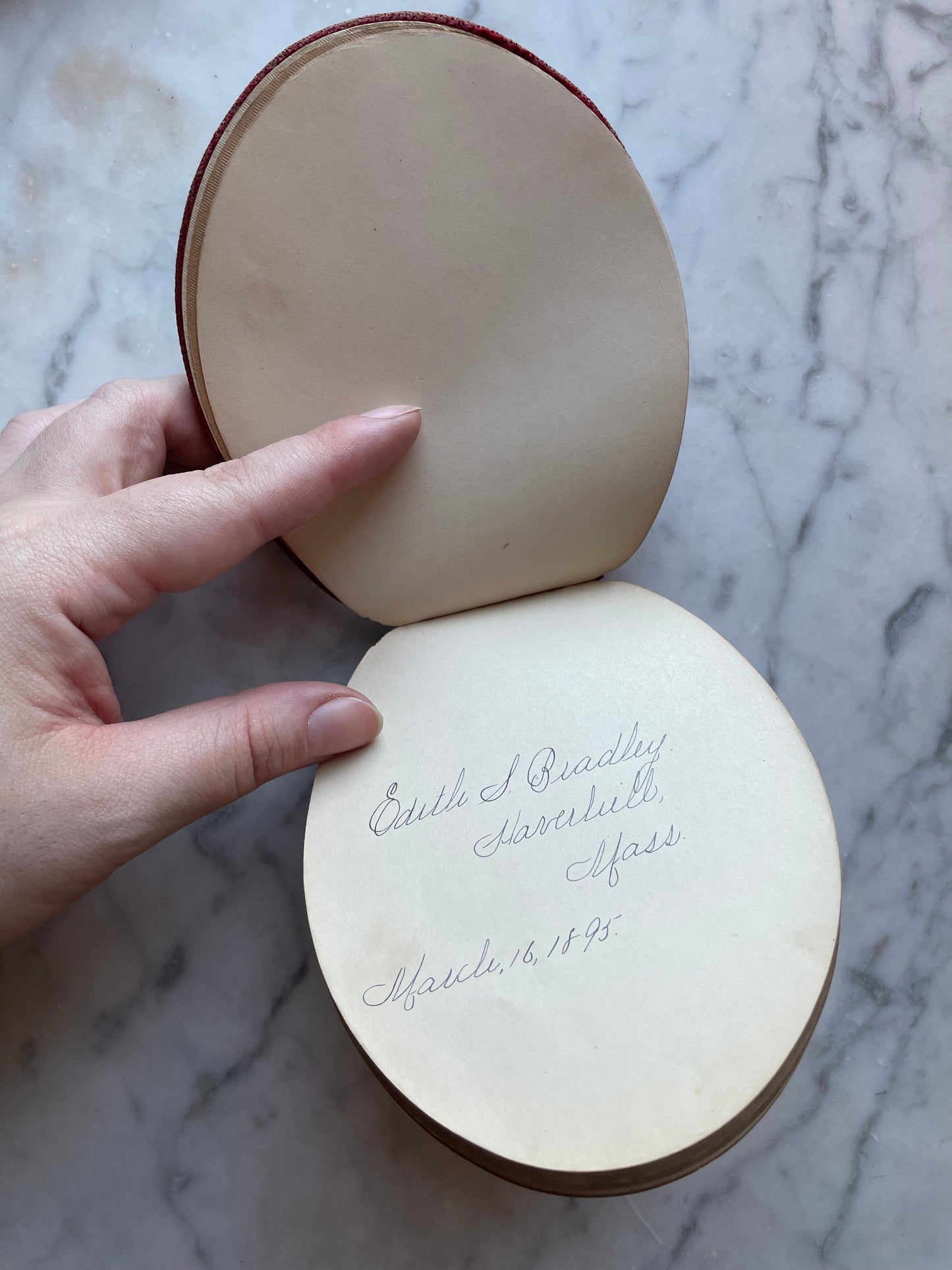 Victorian Horseshoe Shaped Autograph Album