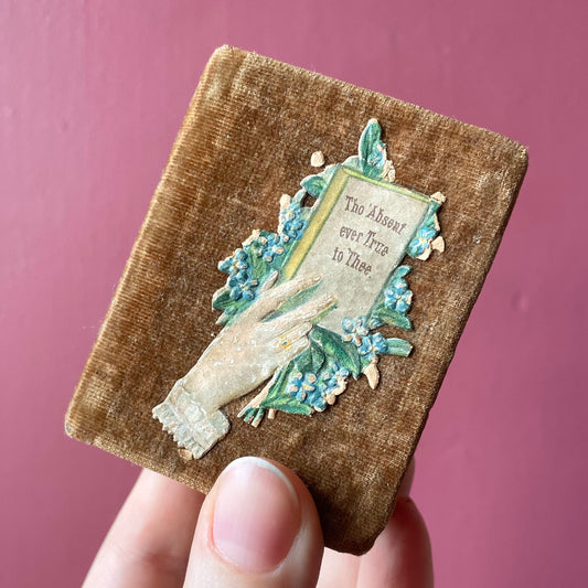 Victorian Velvet Book Shaped Needle Case