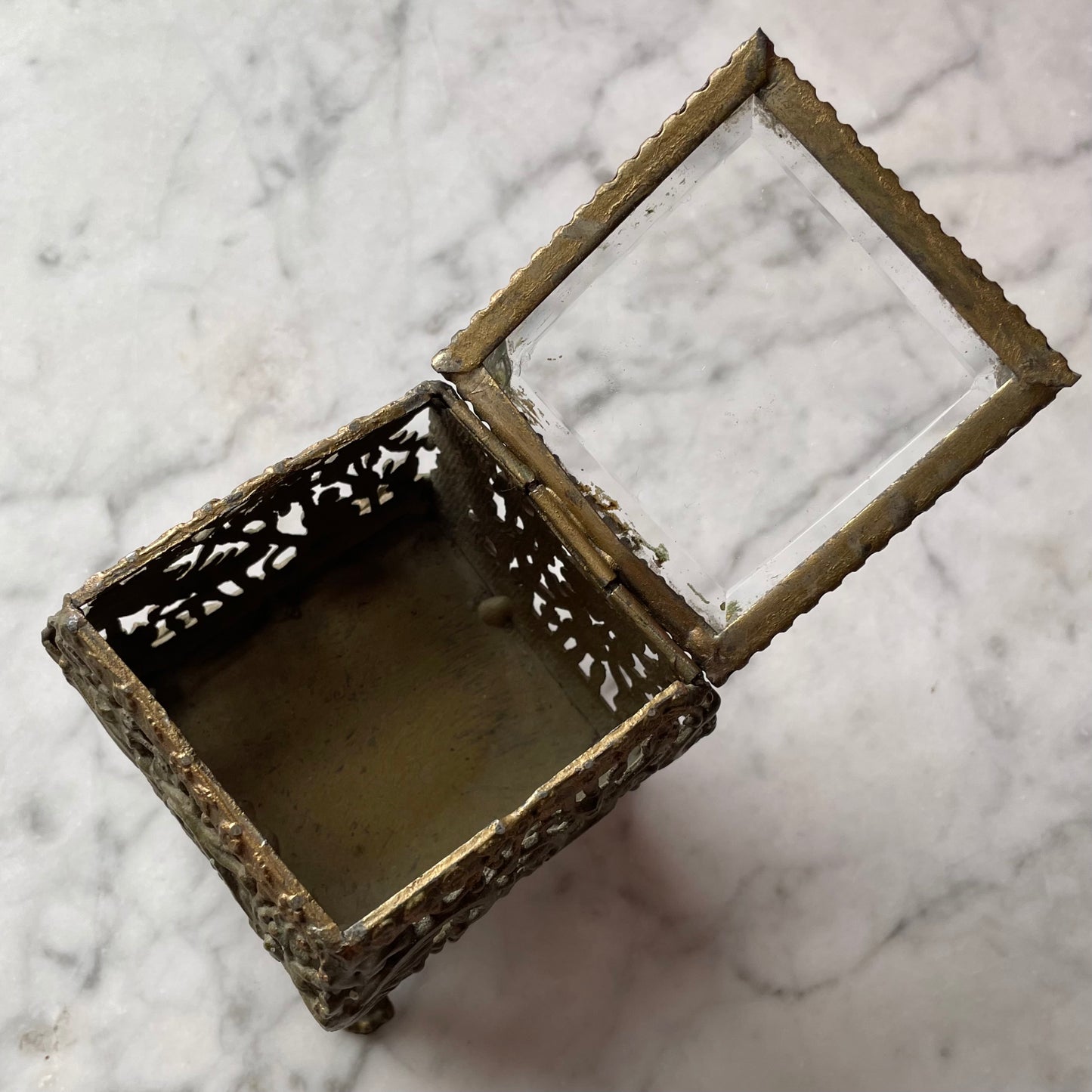 Victorian Gold Filigree Jewelry Casket