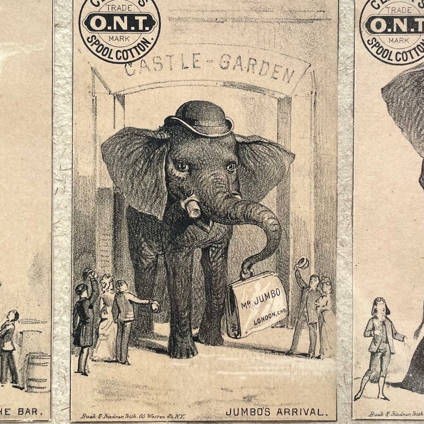 P.T. Barnum’s Jumbo the Elephant | Antique Trade Cards with Oscar Wilde