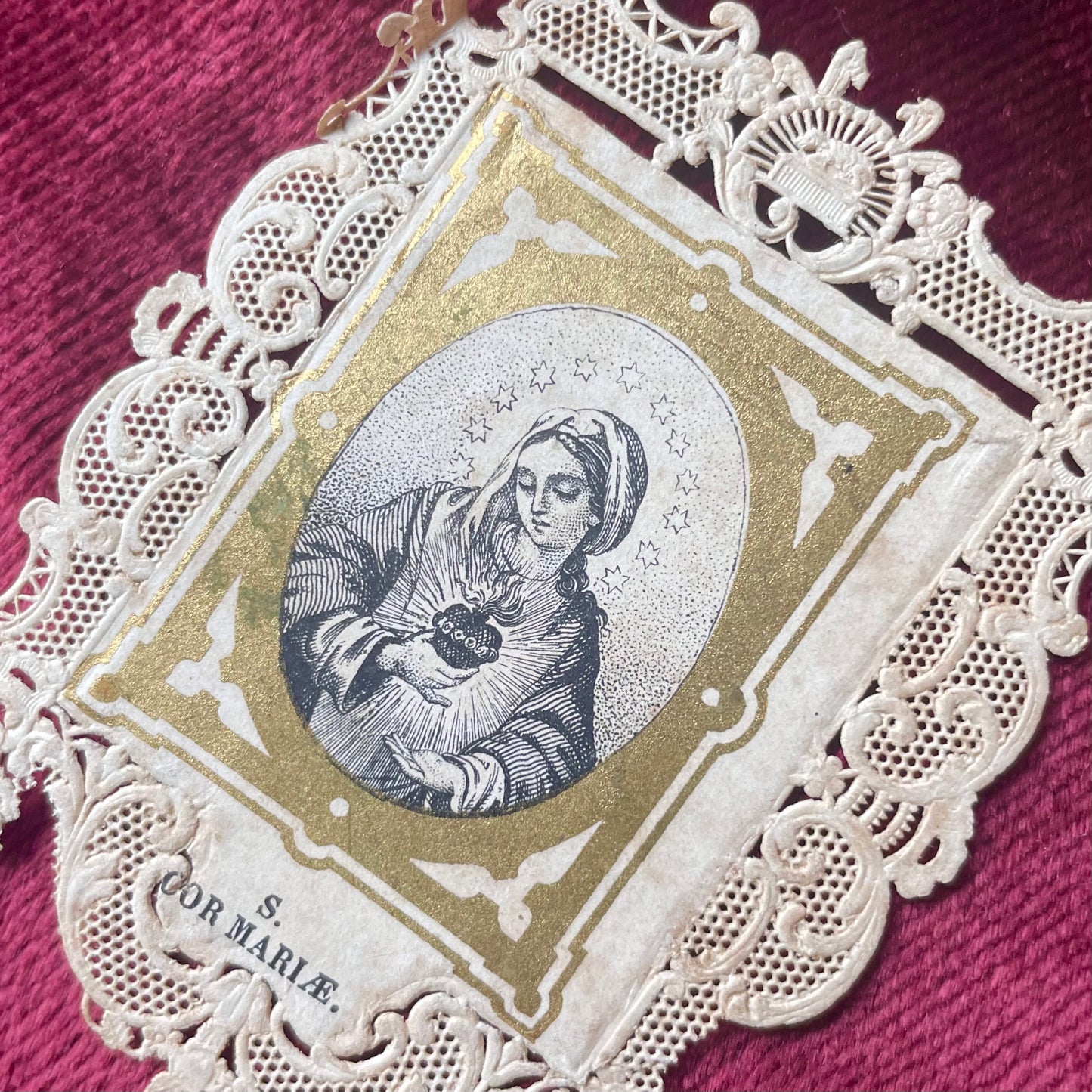 Antique Holy Card | Cor Mariae