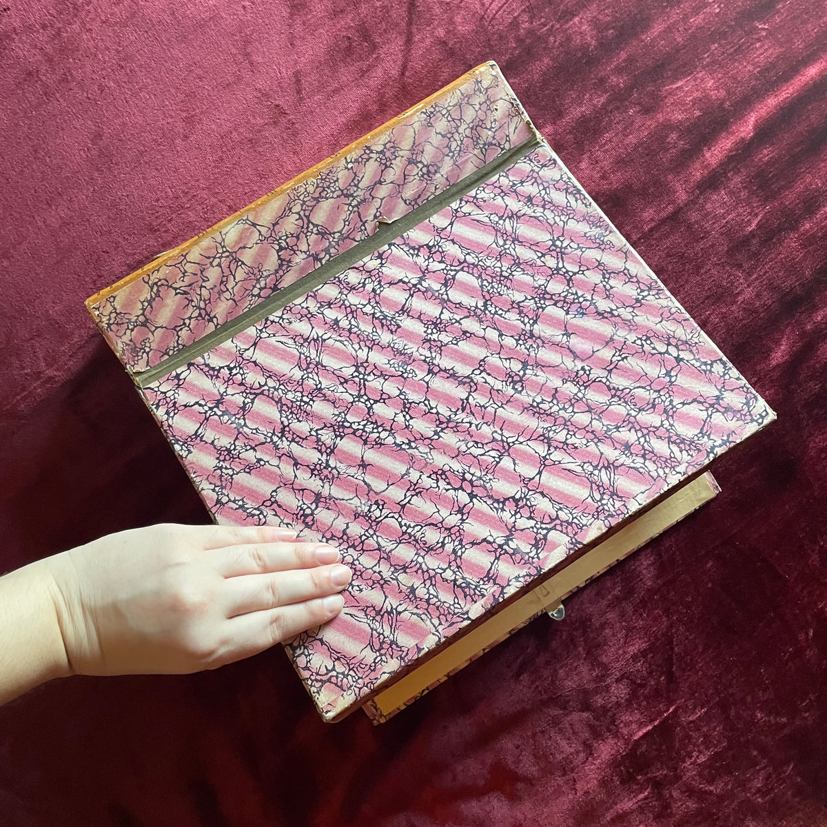 Vintage Book Shaped File Box