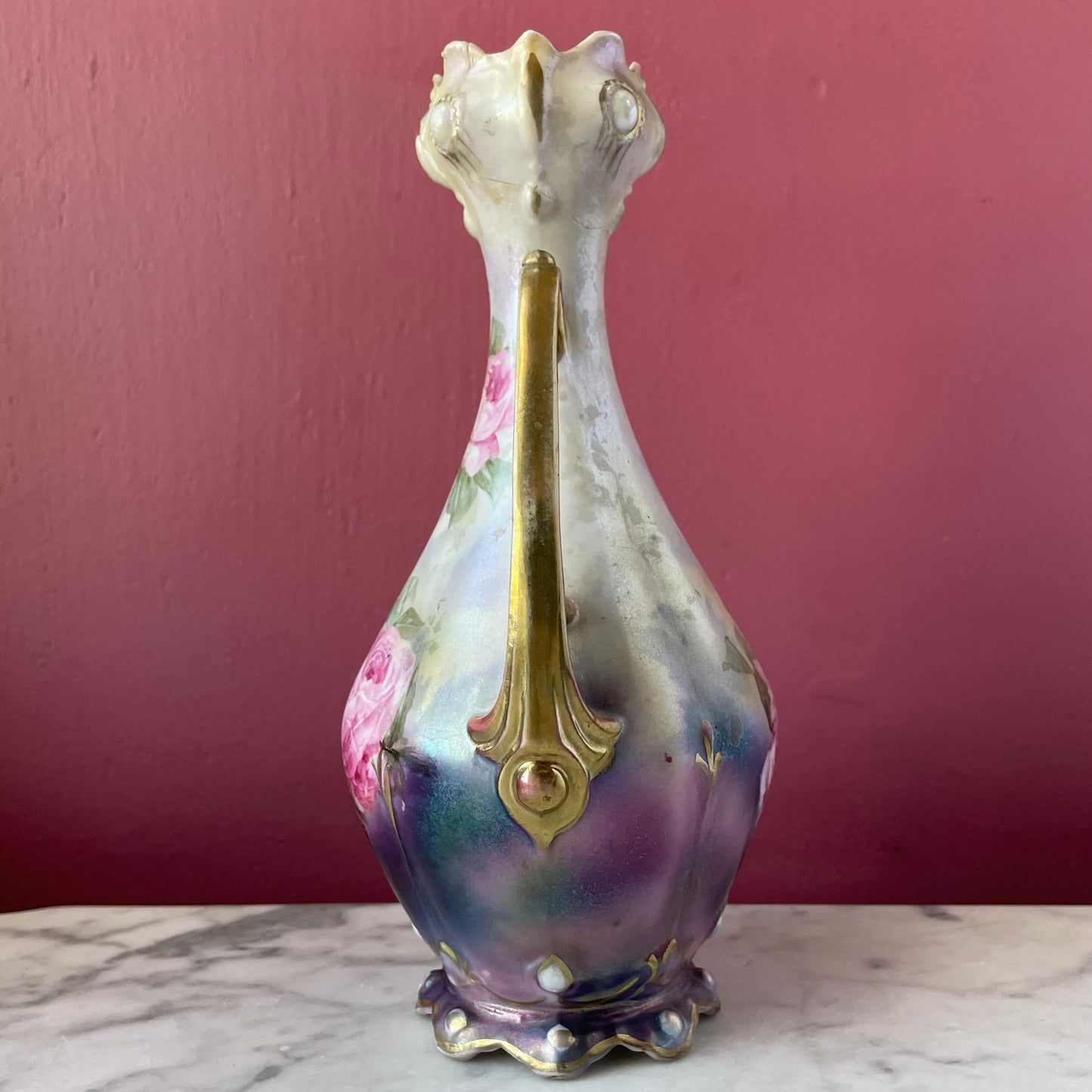 Art Nouveau Rose Vase | R.S. Prussia Porcelain