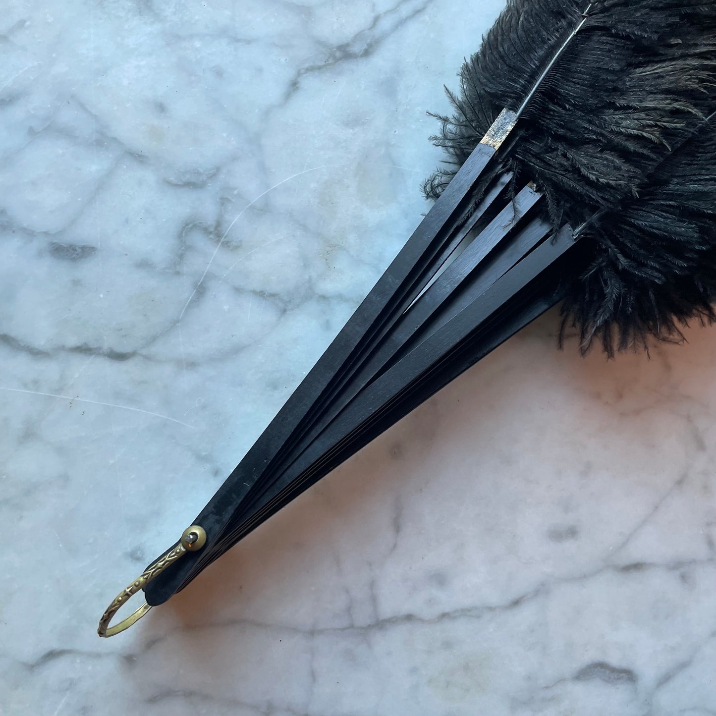 Antique Ostrich Feather Fan