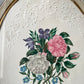 Victorian Floral Painting with Cut Paper Embellishments