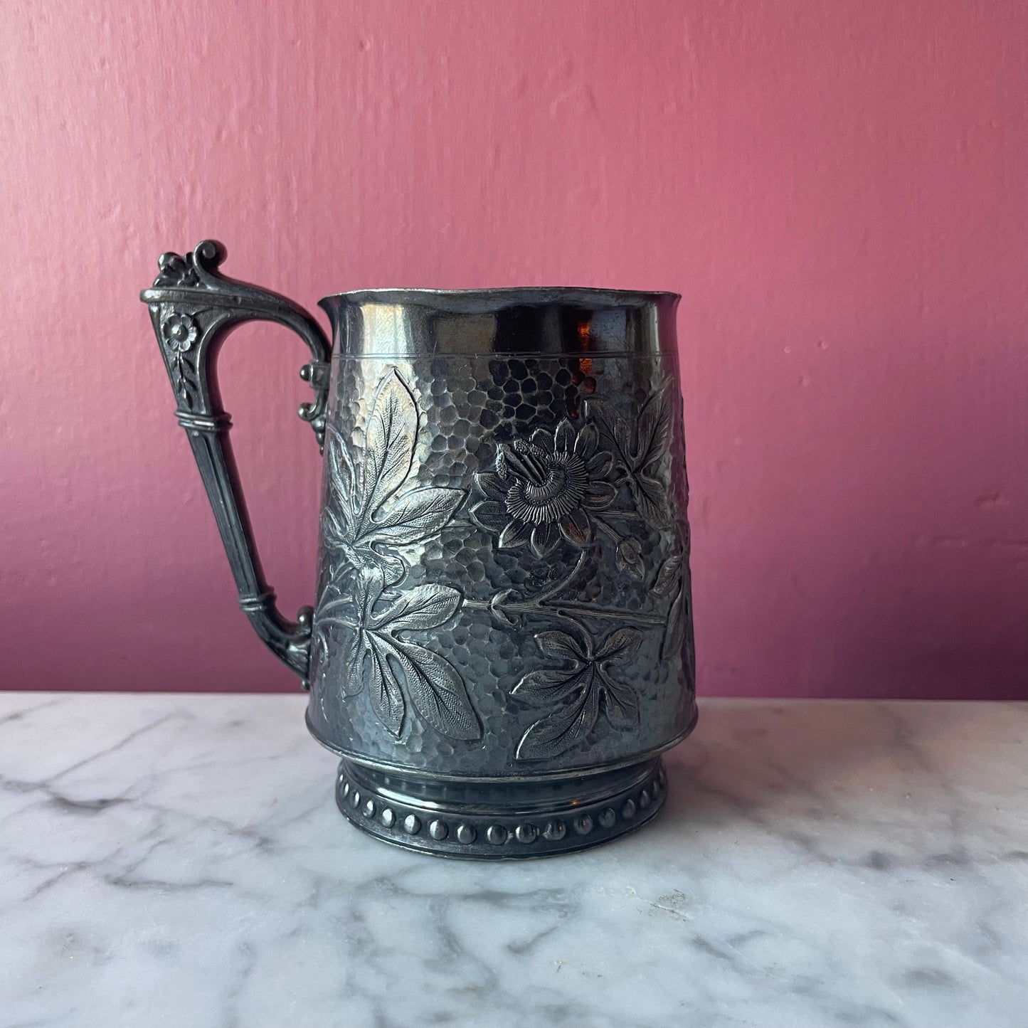 Victorian Silverplated Passionflower Mug