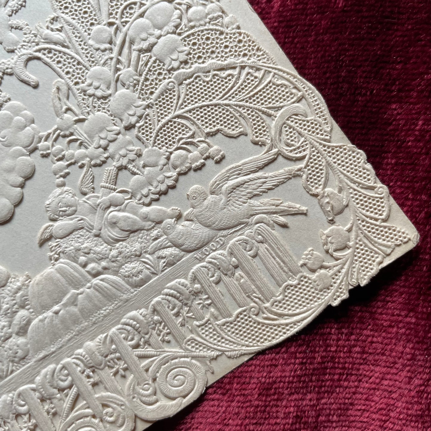 Victorian Lace Paper Valentine | Wood