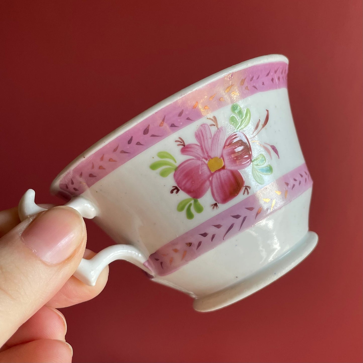 Victorian Pink Lustreware Tea Set | 21 Pieces