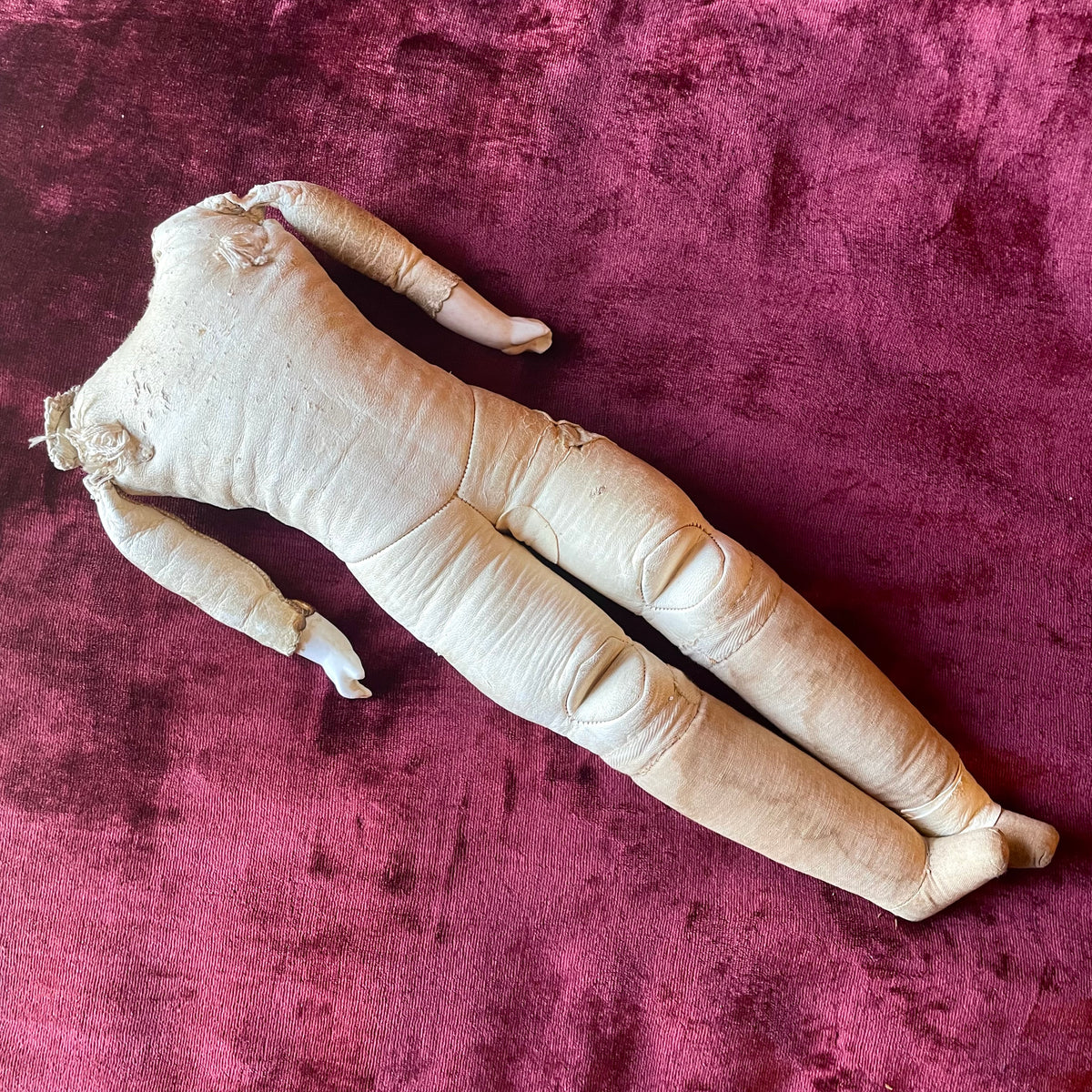 Antique Kid Leather Doll Body