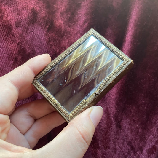 Early 19th Century Wavy Glass Book Shaped Box