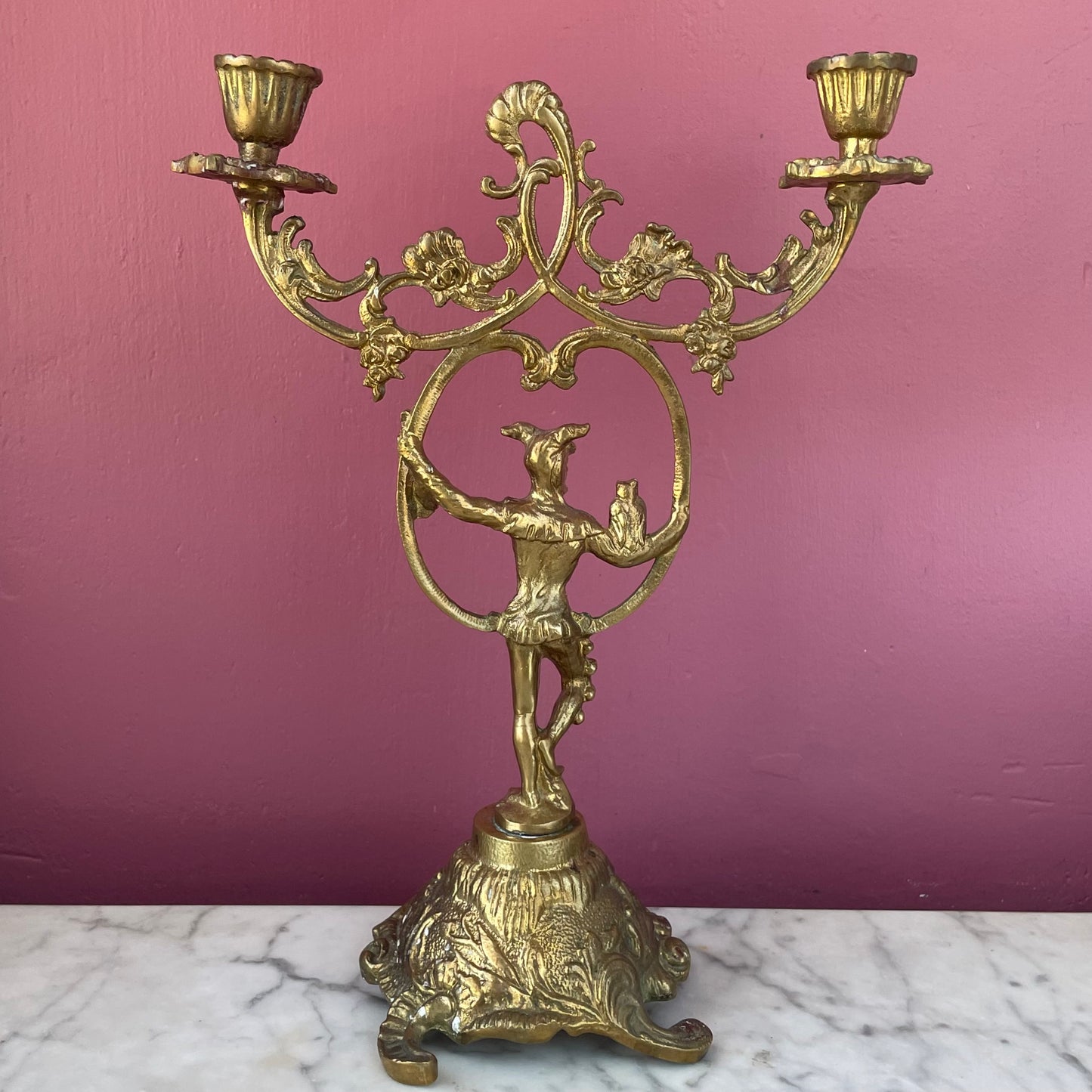 Antique Jester Candelabra