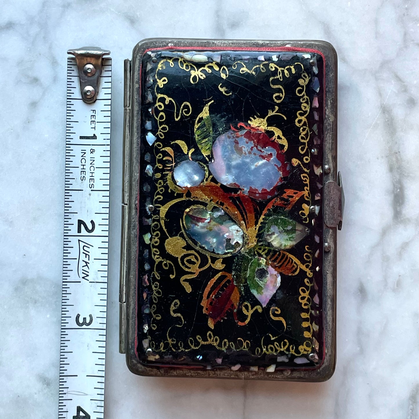 Victorian Mother of Pearl Inlaid Coin Purse