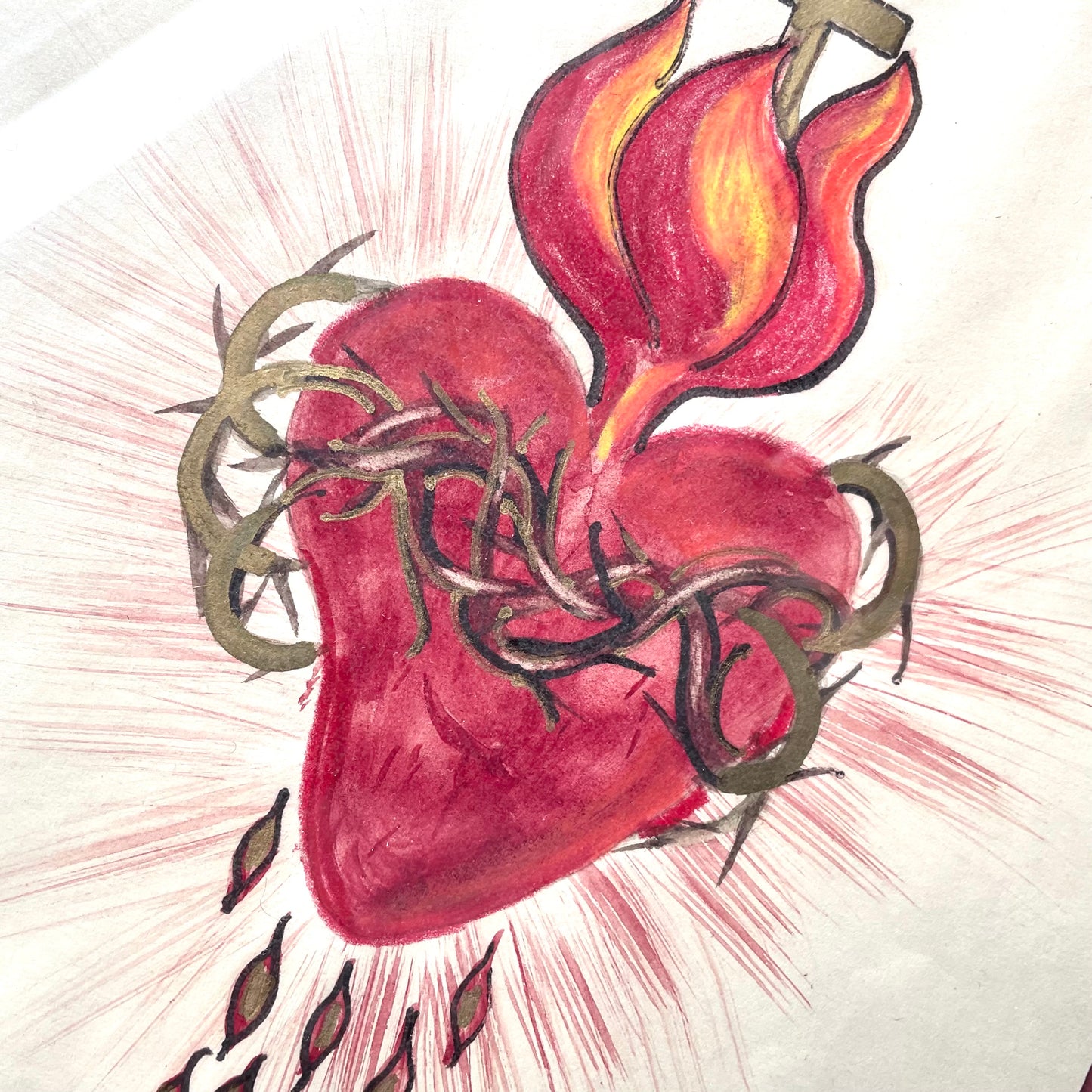 Polish Sacred Heart Painting
