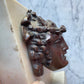 Vintage Mascaron Alabaster Bookends