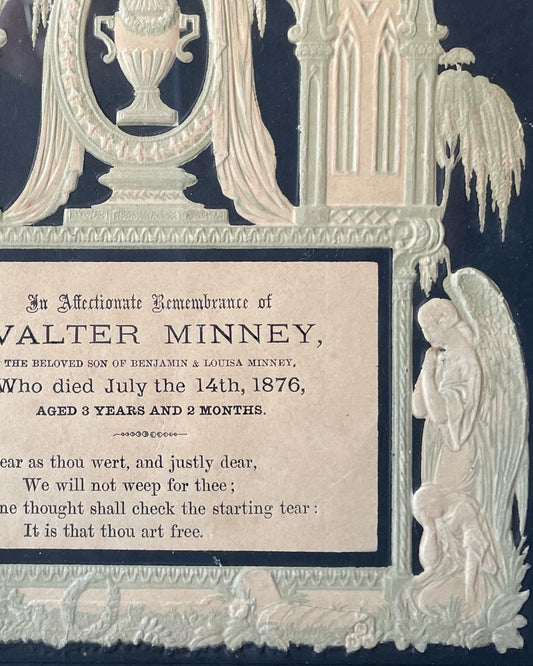 Victorian Die Cut Memorial Print