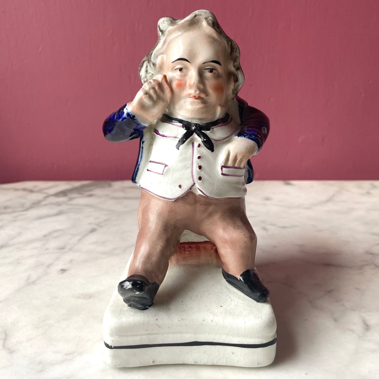 Antique Staffordshire Snuff Taker