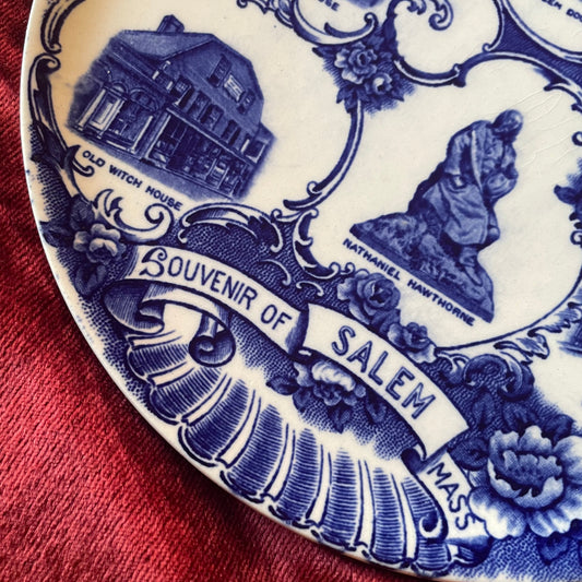 Antique Salem, MA Souvenir Transferware Plate | Daniel Low