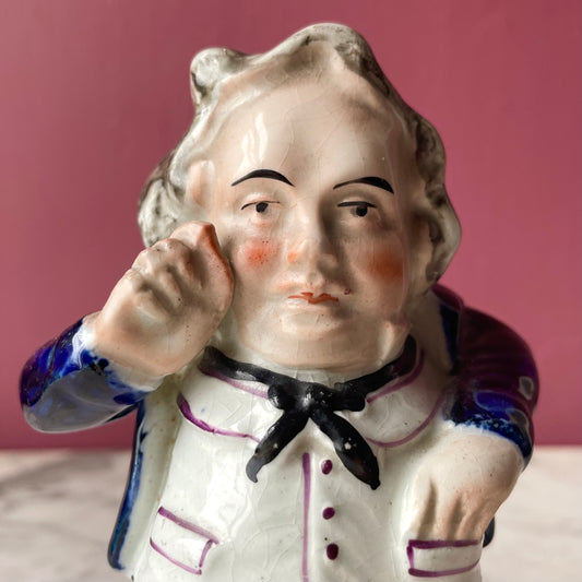 Antique Staffordshire Snuff Taker