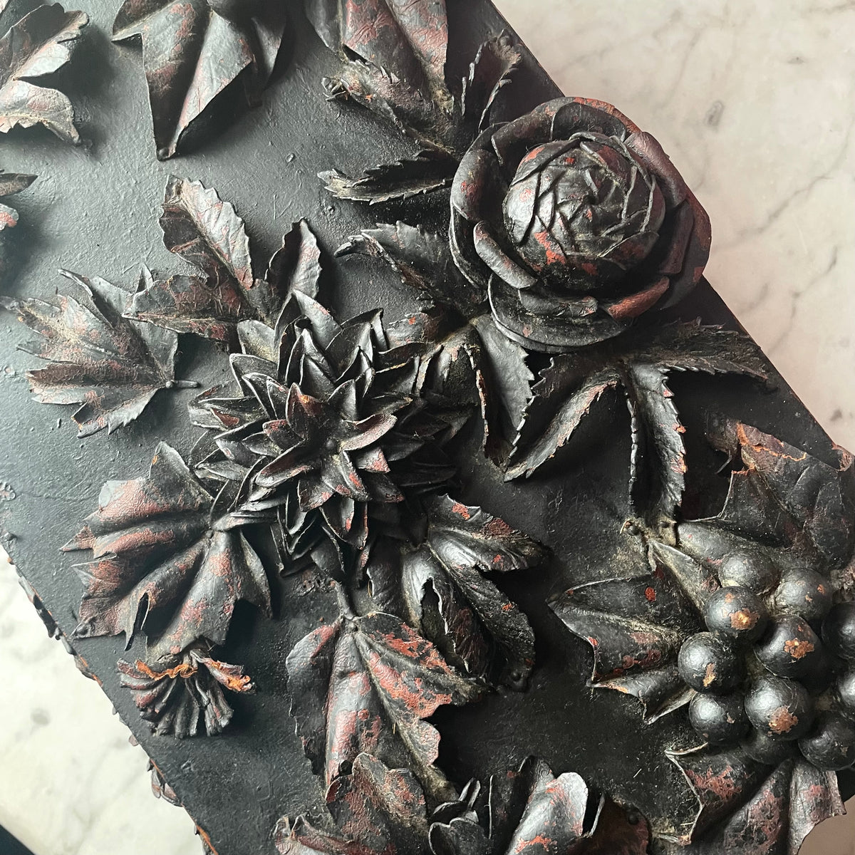 Victorian Leatherwork Box