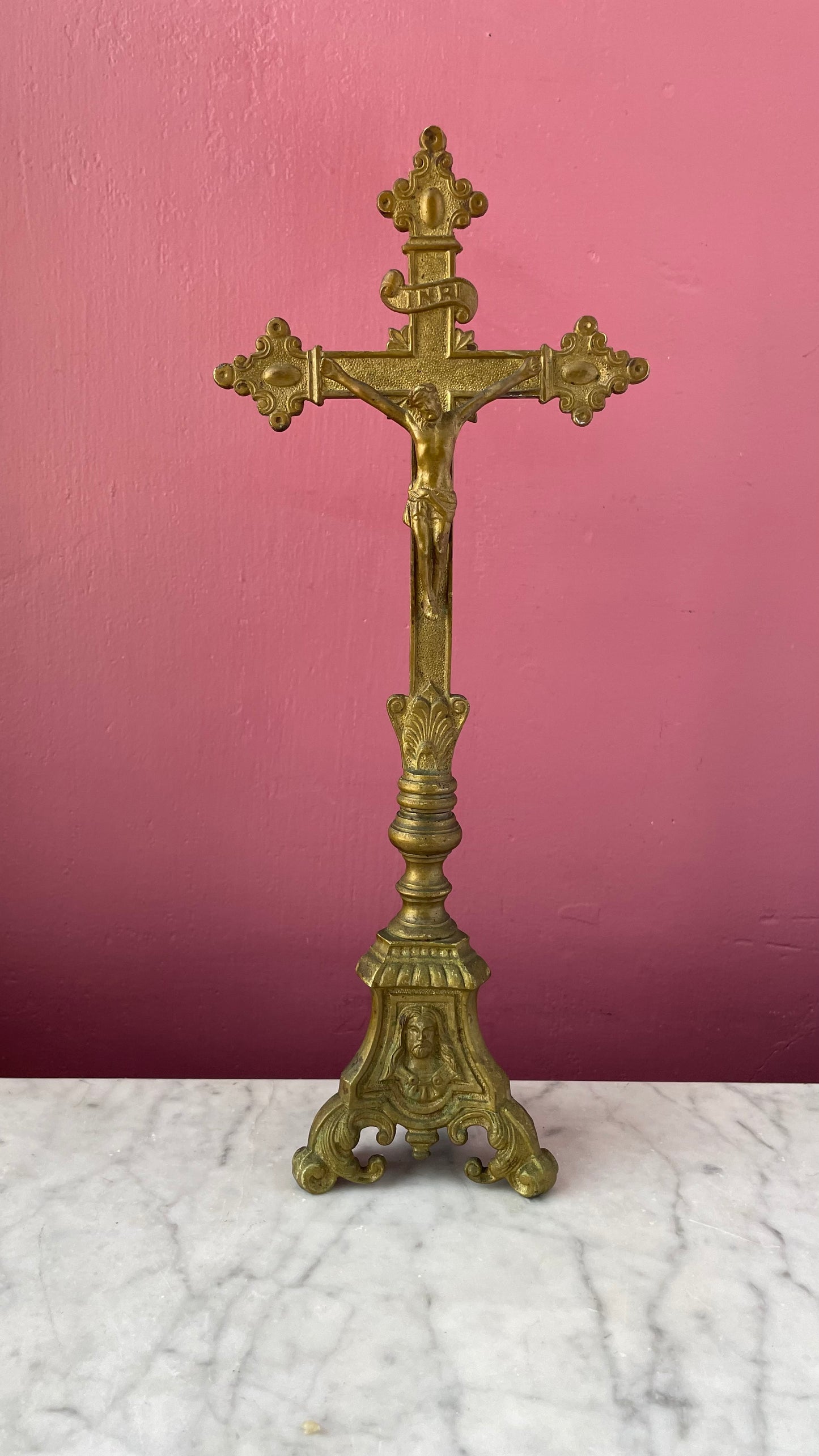 Antique Brass Crucifix