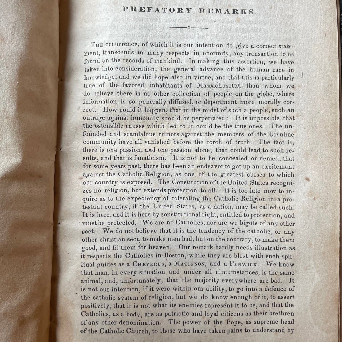 An Account of the Conflagration of the Ursuline Convent | 1834