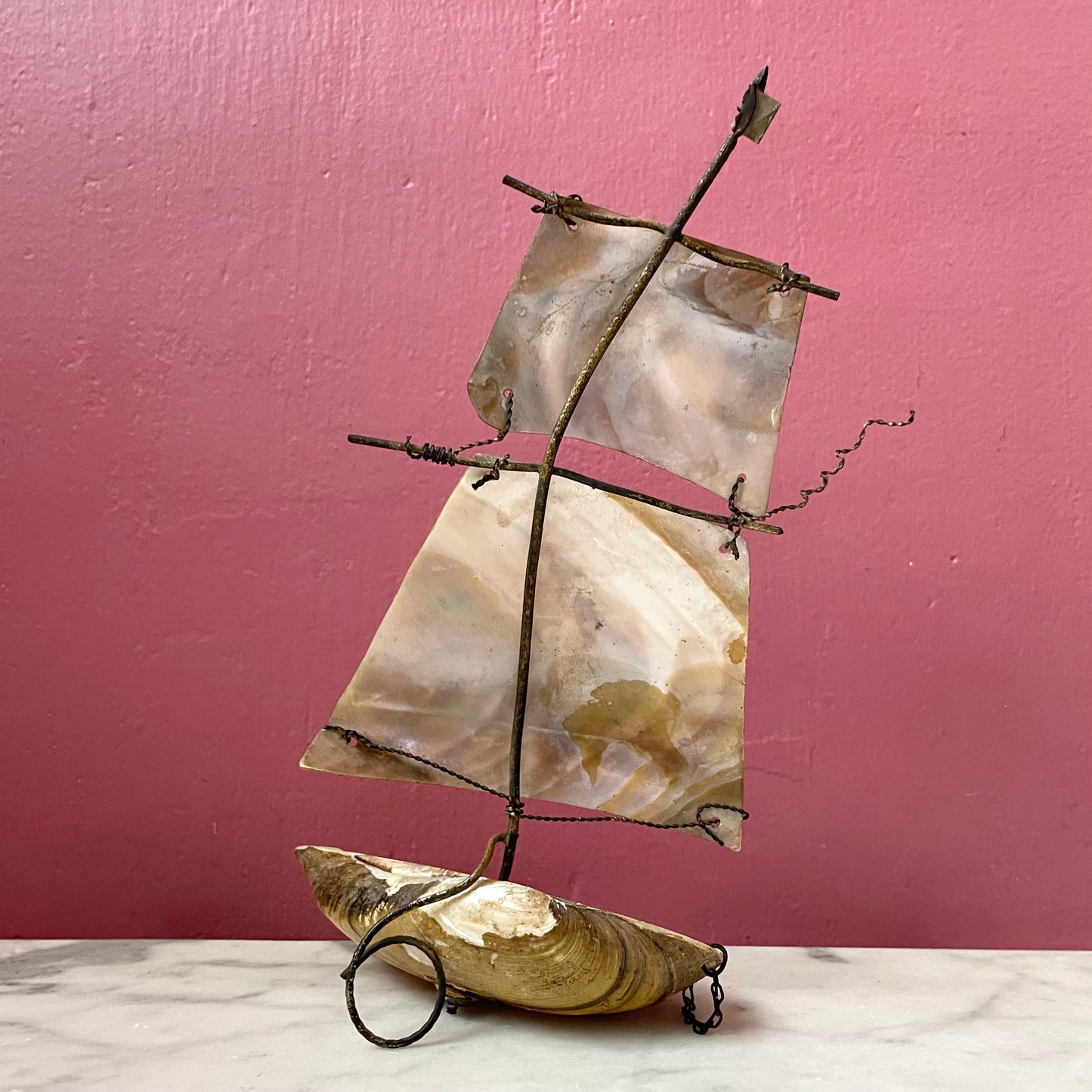 Victorian Mother of Pearl Boat