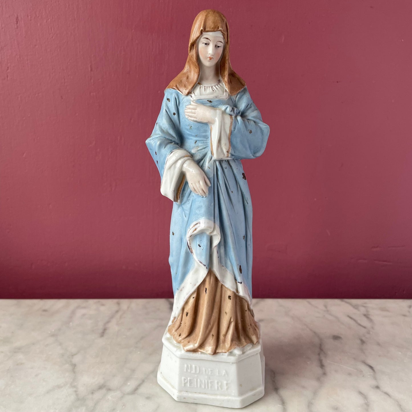 Antique Madonna Bisque Figure | Notre Dame de la Peinière