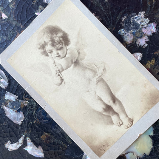 Victorian Cupid Cabinet Card Photo