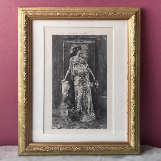 Sarah Bernhardt as Cleopatra by Georges Clairin | Antique Framed Print