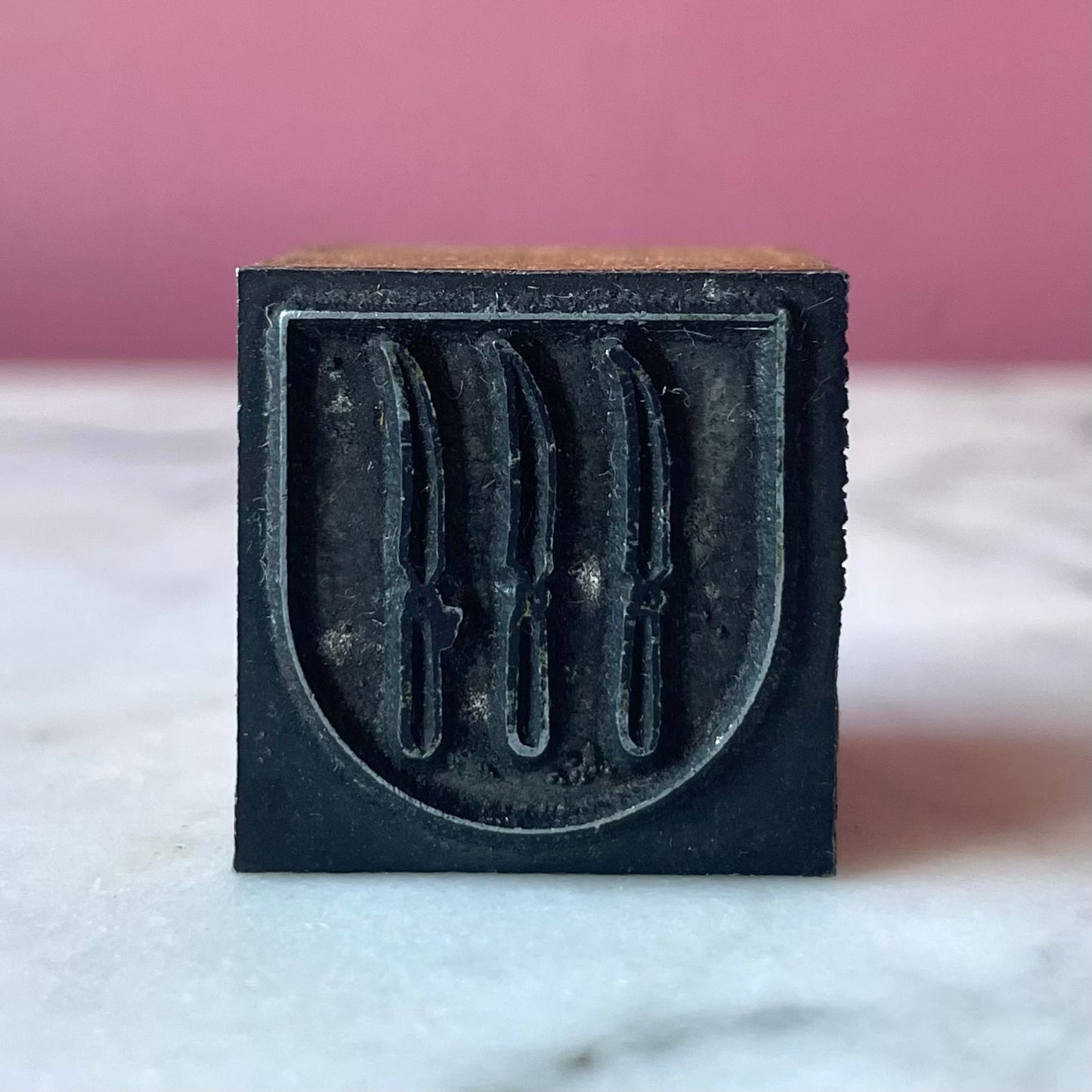 Antique Religious Printer’s Block | Cliché | St. Bartholomew Shield