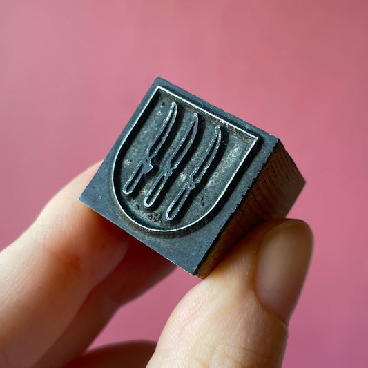 Antique Religious Printer’s Block | Cliché | St. Bartholomew Shield