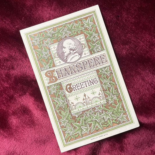 Shakespeare Greeting | Victorian Card | Marcus Ward & Co