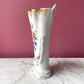 Victorian Hand Painted Porcelain Bud Vase with Roses
