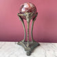 Antique Baphomet Stand with Fire Quartz Orb