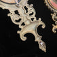 Vintage Baroque Revival Sconces with Mirrors & Candleholders