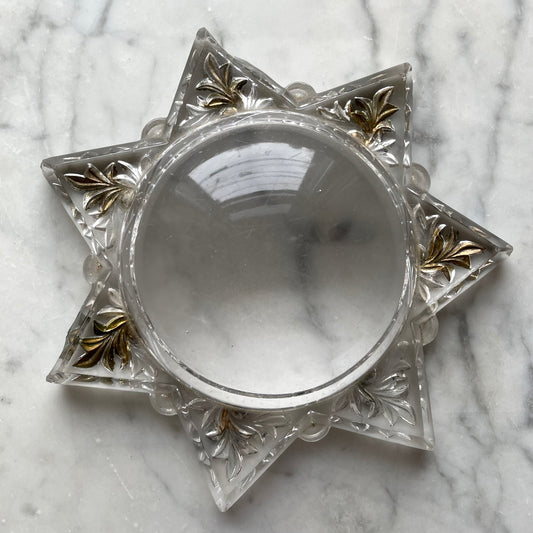 Antique Star Shaped Magnifying Paperweight