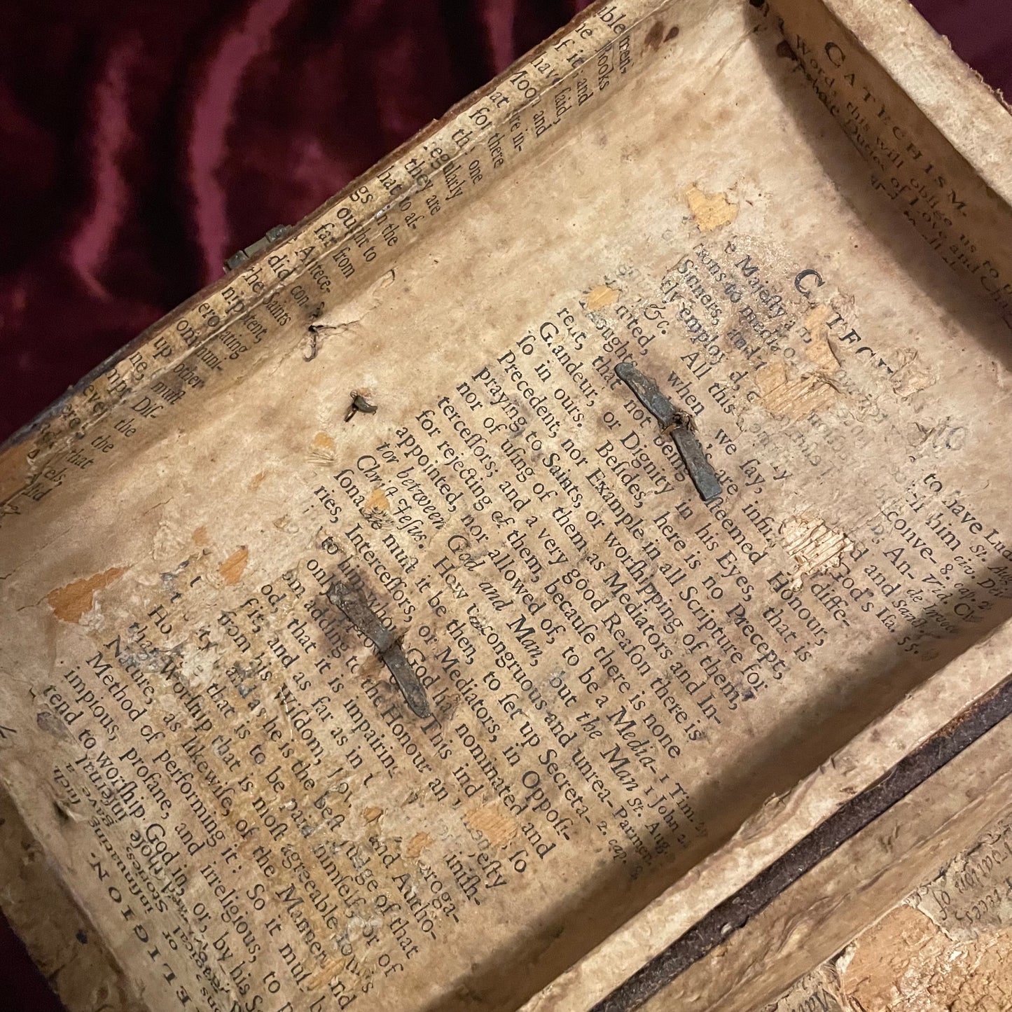 Antique Leather Covered Document Box with Key | c. 1800